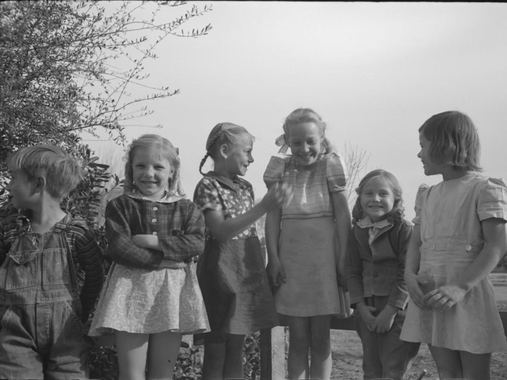 Untitled Photo, Possibly Related To Children At The Fsa (Farm Security Administration) Camelback Farms