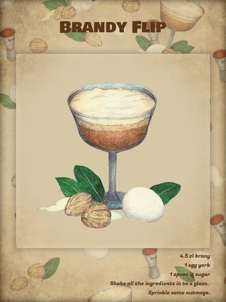 Cocktail Brandy Flip