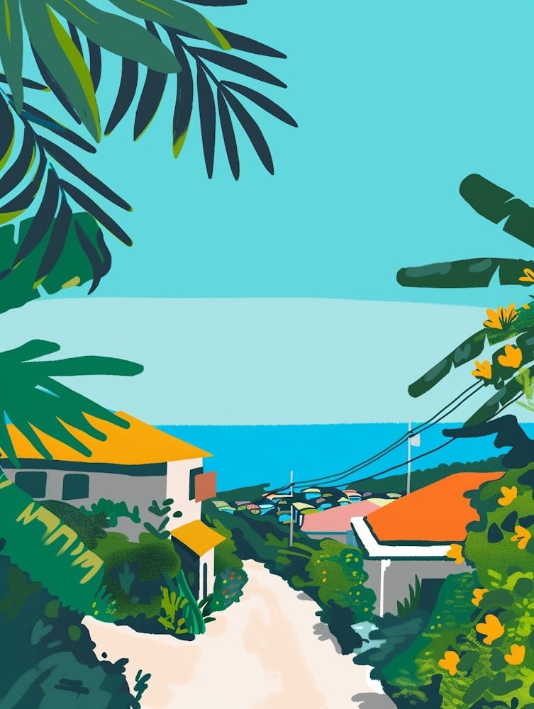 Ishigaki Japan Colourful Illustration