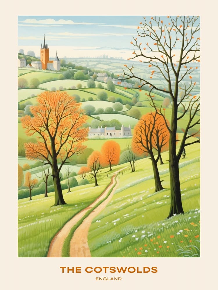 The Cotswolds England 2 Hike Poster