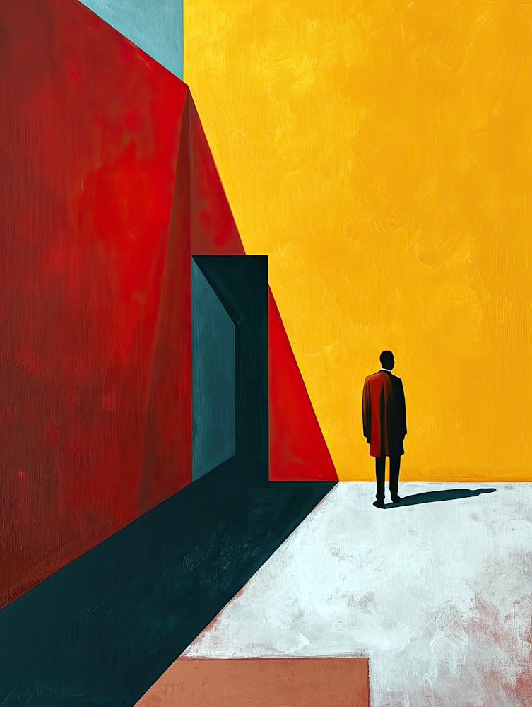 Man In A Red Coat, Italy