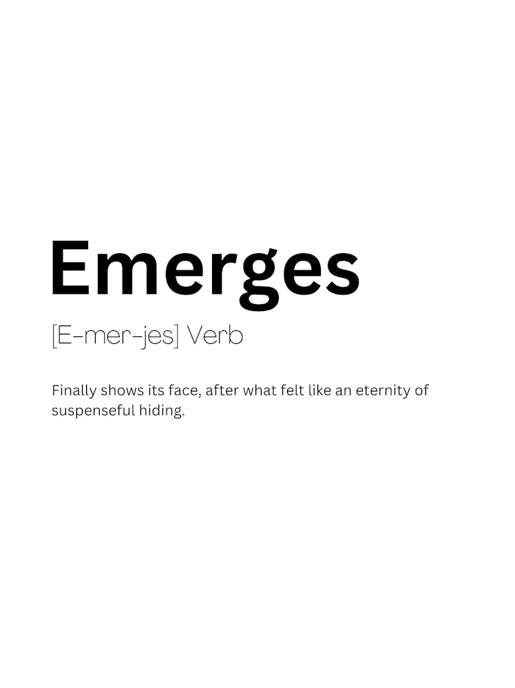 Emerges Definition Meaning 1