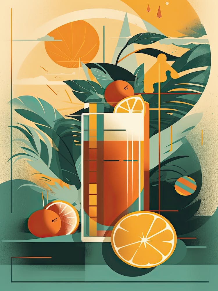 Mai Tai Cocktail Mid Century Modern 4