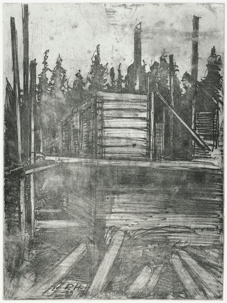The Hietasalmi Villa Under Construction (1909), Pekka Halonen
