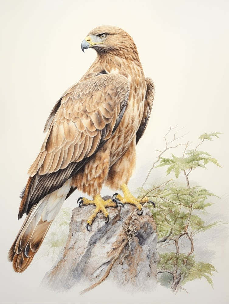Vintage Bird Drawing Eagle 1
