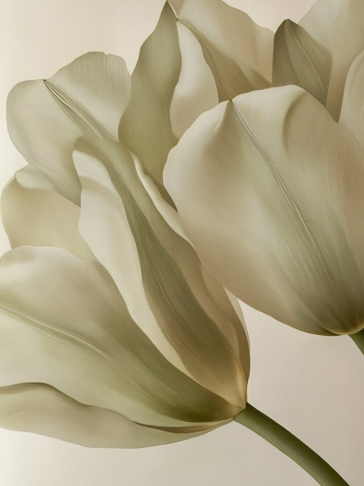 Green Beige Close Up Petals 2 1