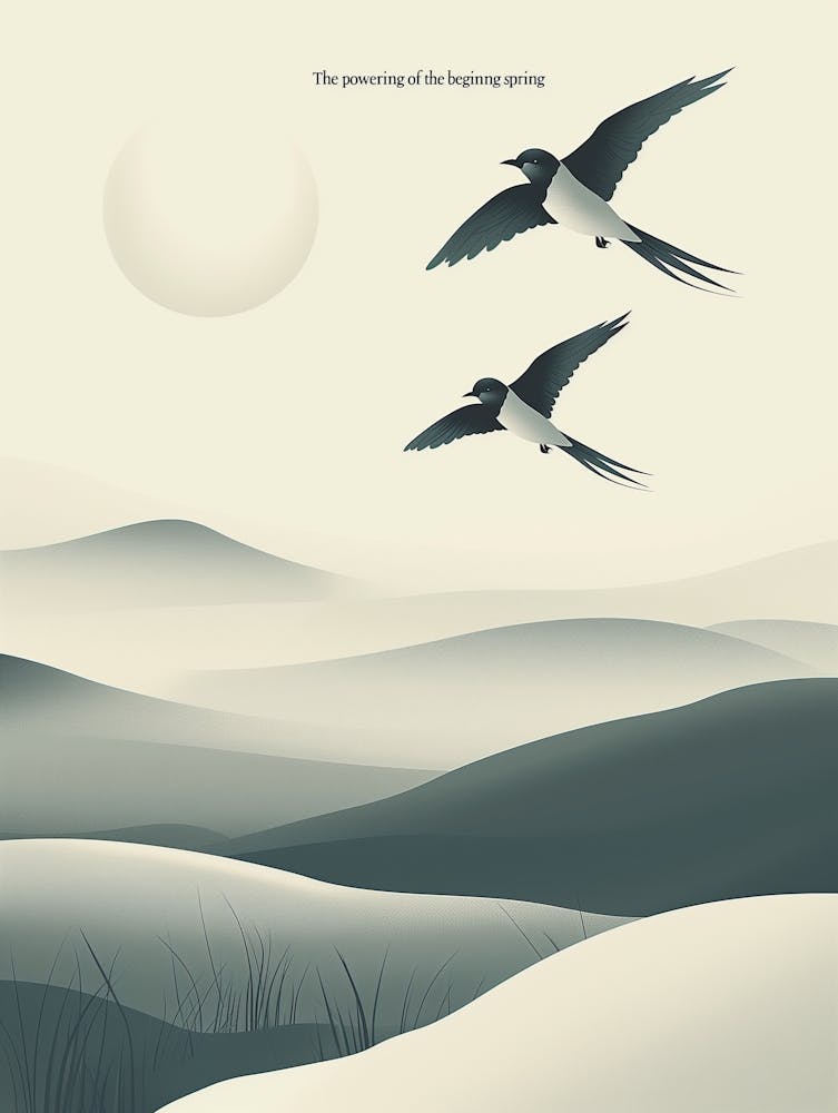 Une couverture de livre pour L'Énergie du Printemps Naissant avec un design élégant et moderne, présentant des tons verts doux sur un fond gris clair