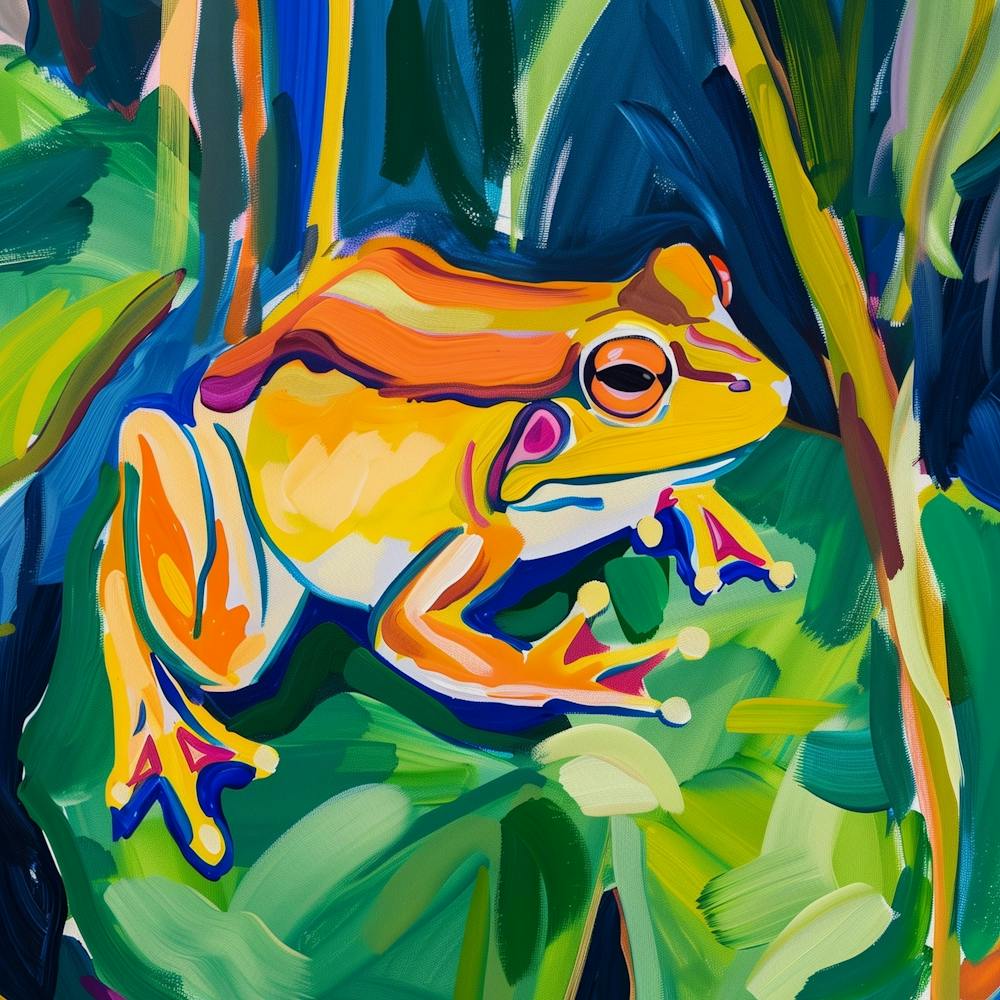 Bunte Frosch Malerei