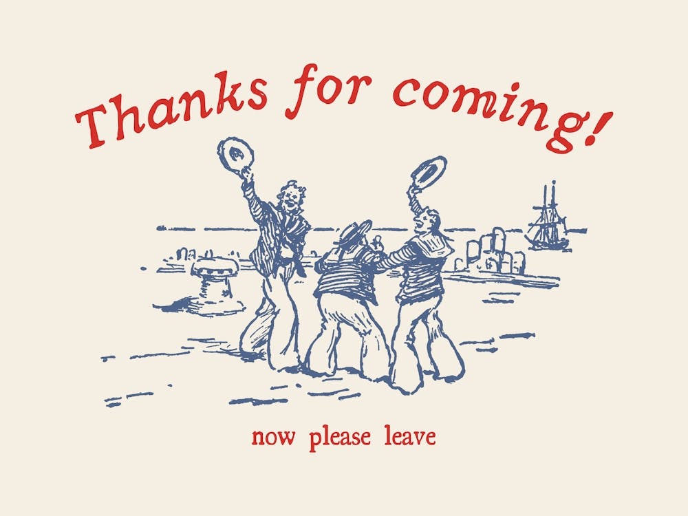 Thanks For Coming Funny Quote Blue And Red Wall Art Fisherman Aesthetic Vintage Print