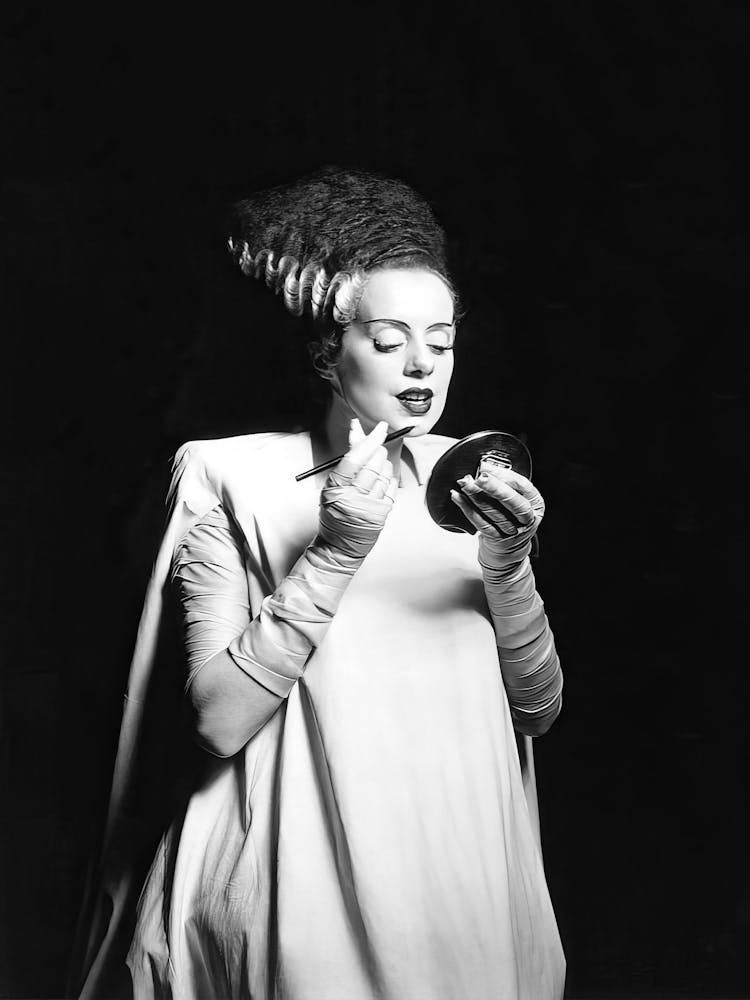 Bride of Frankenstein, Vintage Black and White Old Photo
