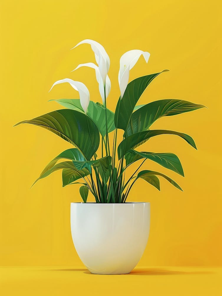White Plant In A Pot 2