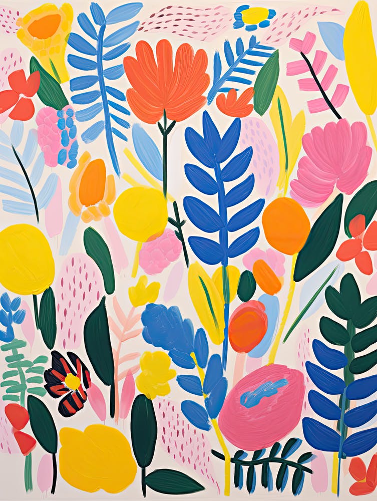 Blumen 51, Matisse-Stil, Blumige Textur