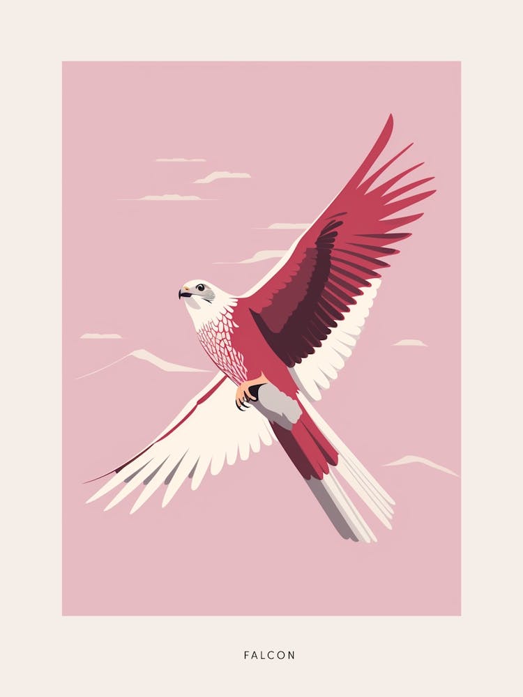 Minimalistisches Falke 3 Vogel-Poster