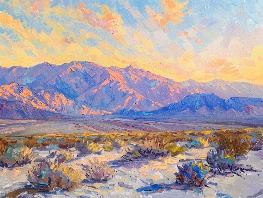 Western Sunset Landscapes Death Valley California 1