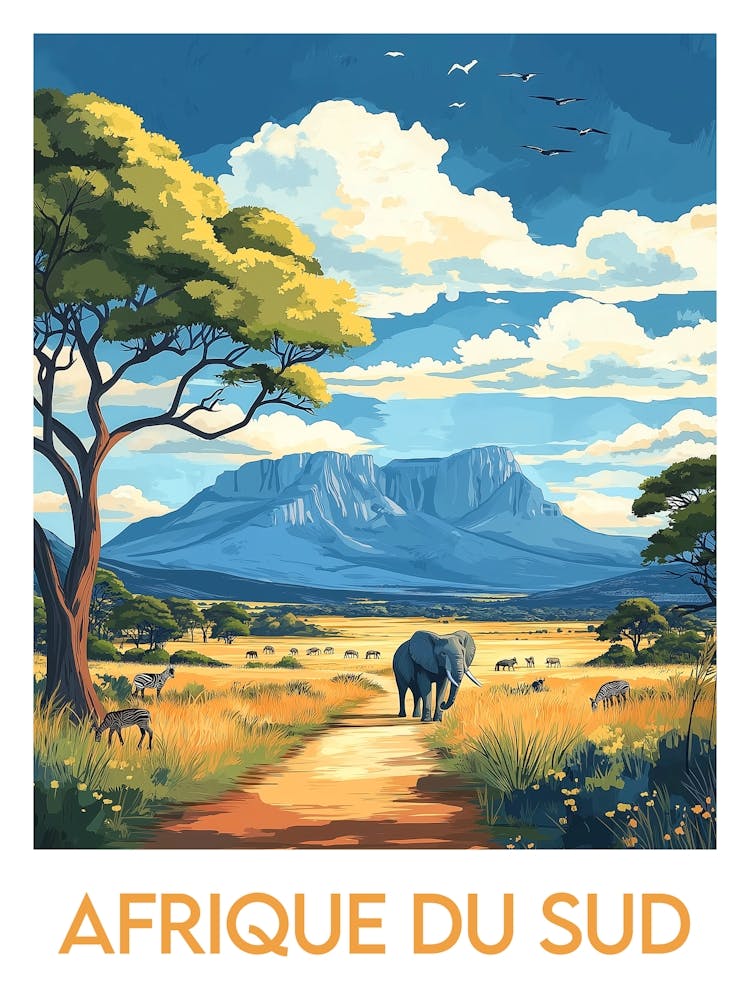 Affiche de voyage Afrique Du Sud 2