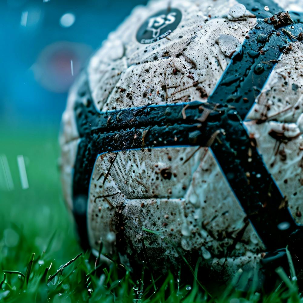 Soccer Ball In The Rain