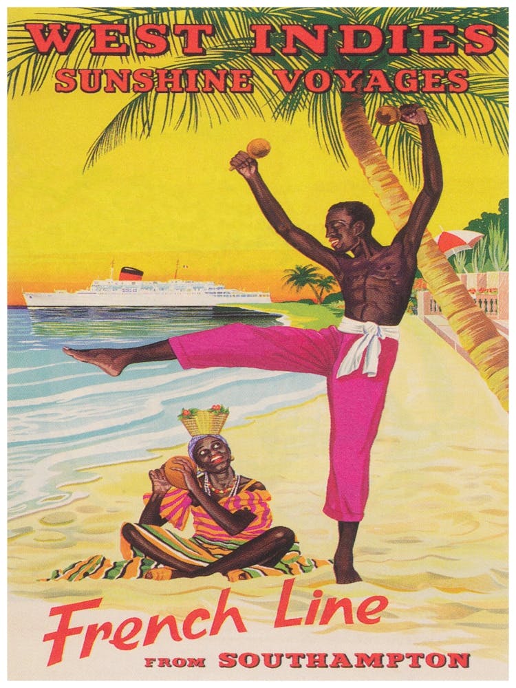 West Indies Vintage Travel Poster