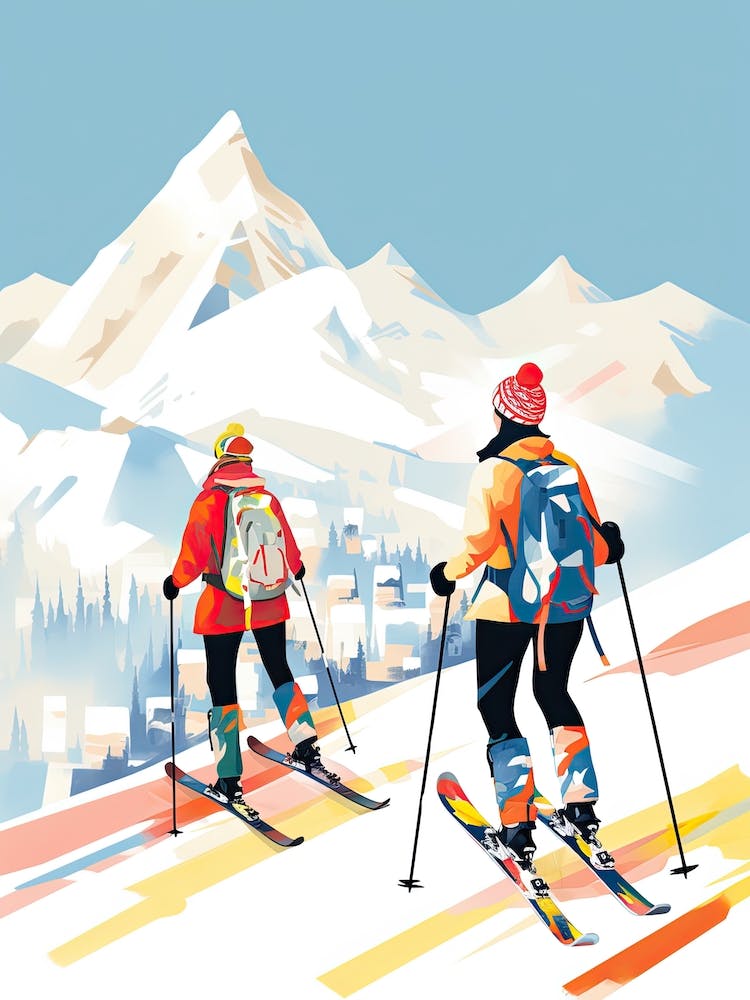 Chamonix Mont Blanc   France, Ski Resort Illustration 1
