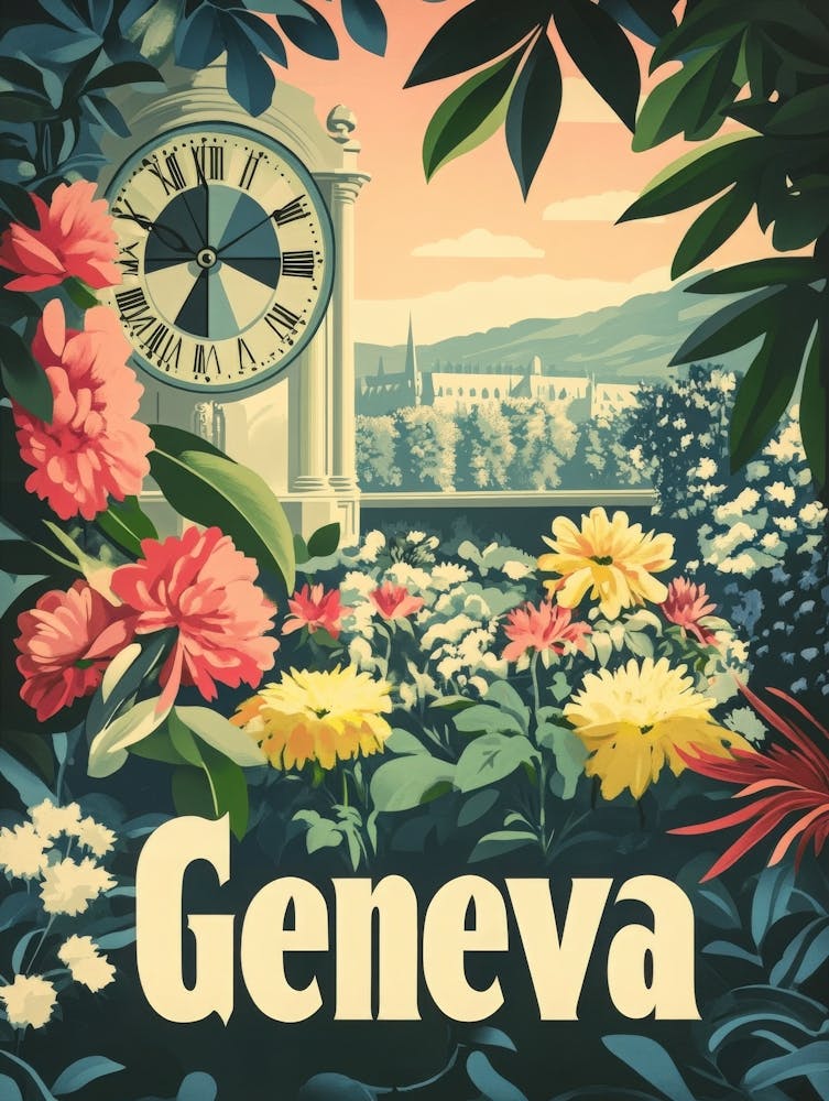 Aihrgdesign Ein Klassisches Reiseposter Aus Den 1960ern Für Genf 1