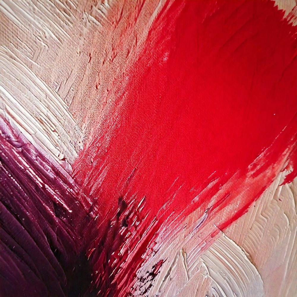 Red textured art