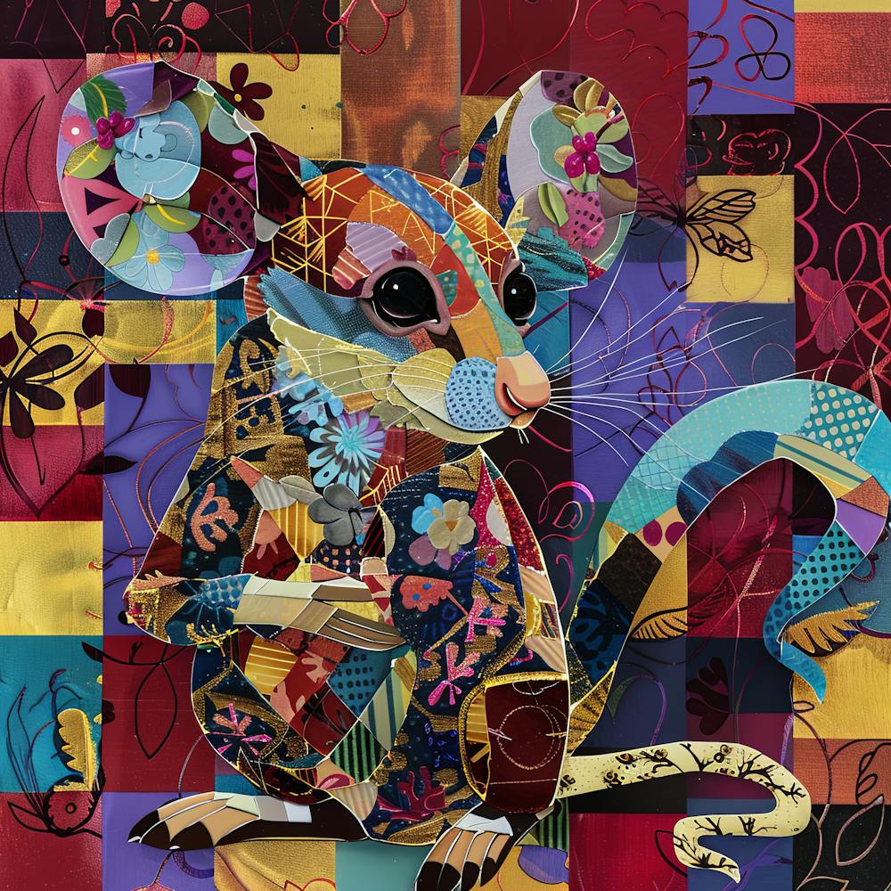 Patchwork Quilted Mouse 1