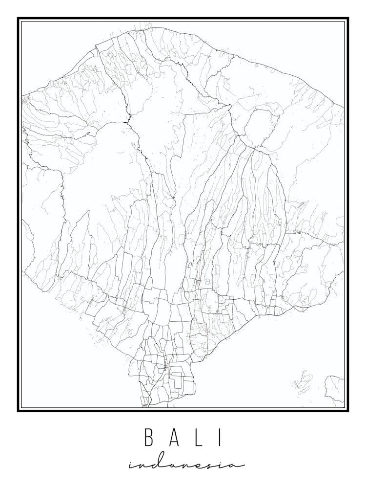 Bali Indonesia Street Map