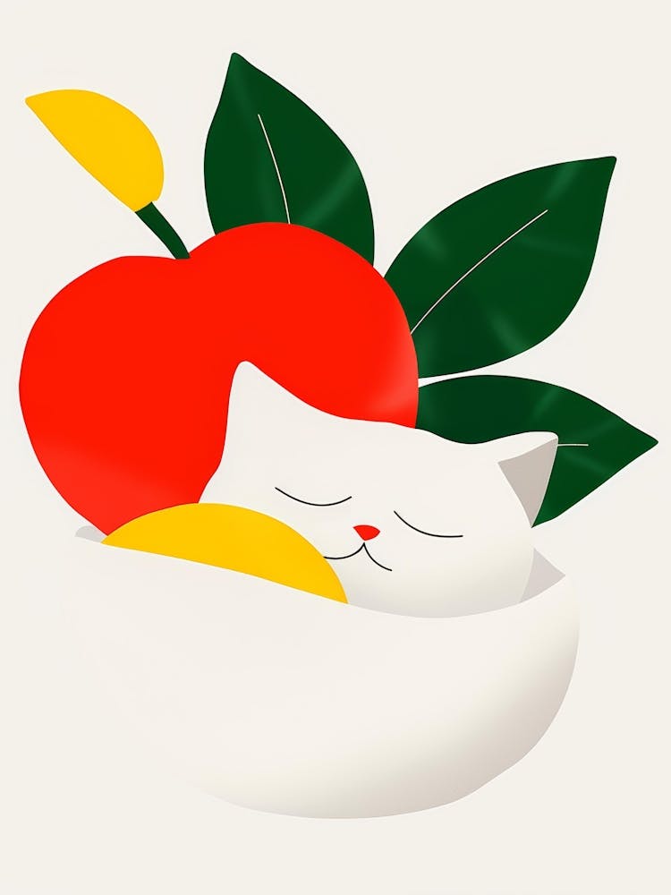 Apple And Cat