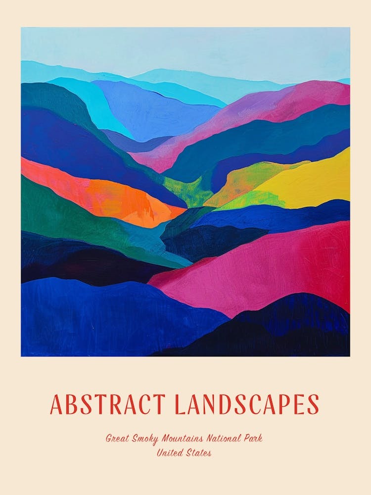 Colourful Abstract Great Smoky Mountains National Park Usa 2 Poster