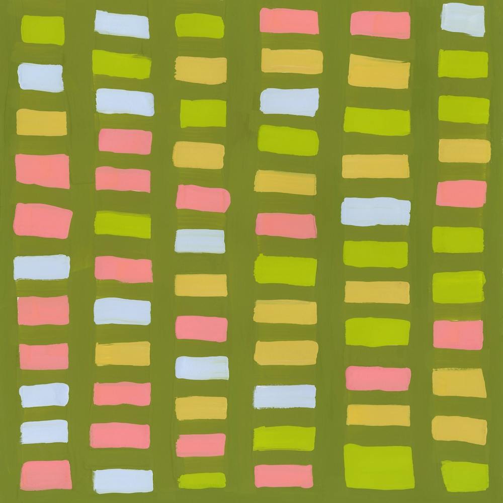 Painted Color Block Window Pane In Multi