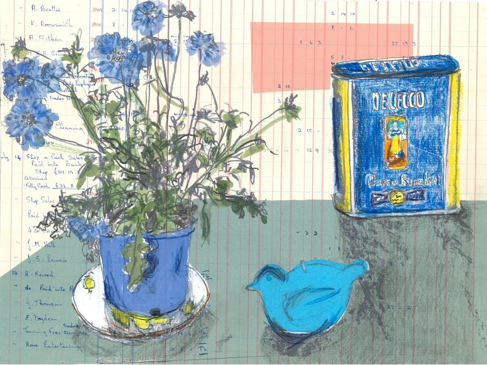 Scabious Bird And Tin