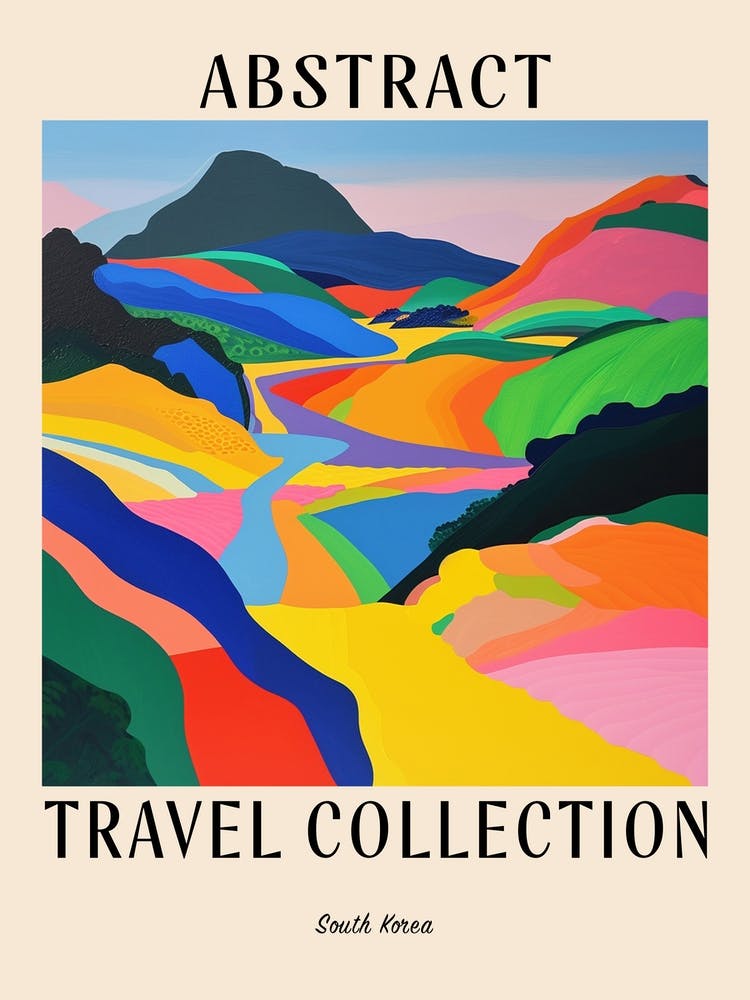 Affiche Collection Voyage Abstrait Corée du Sud 5