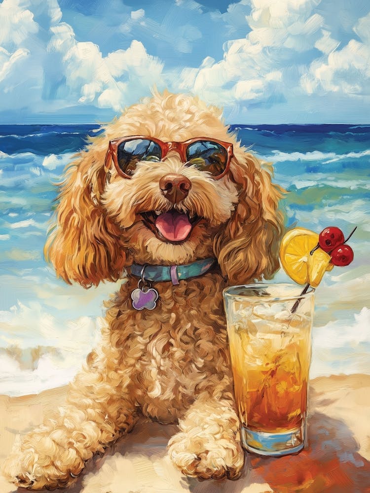 Cockapoo At The Beach