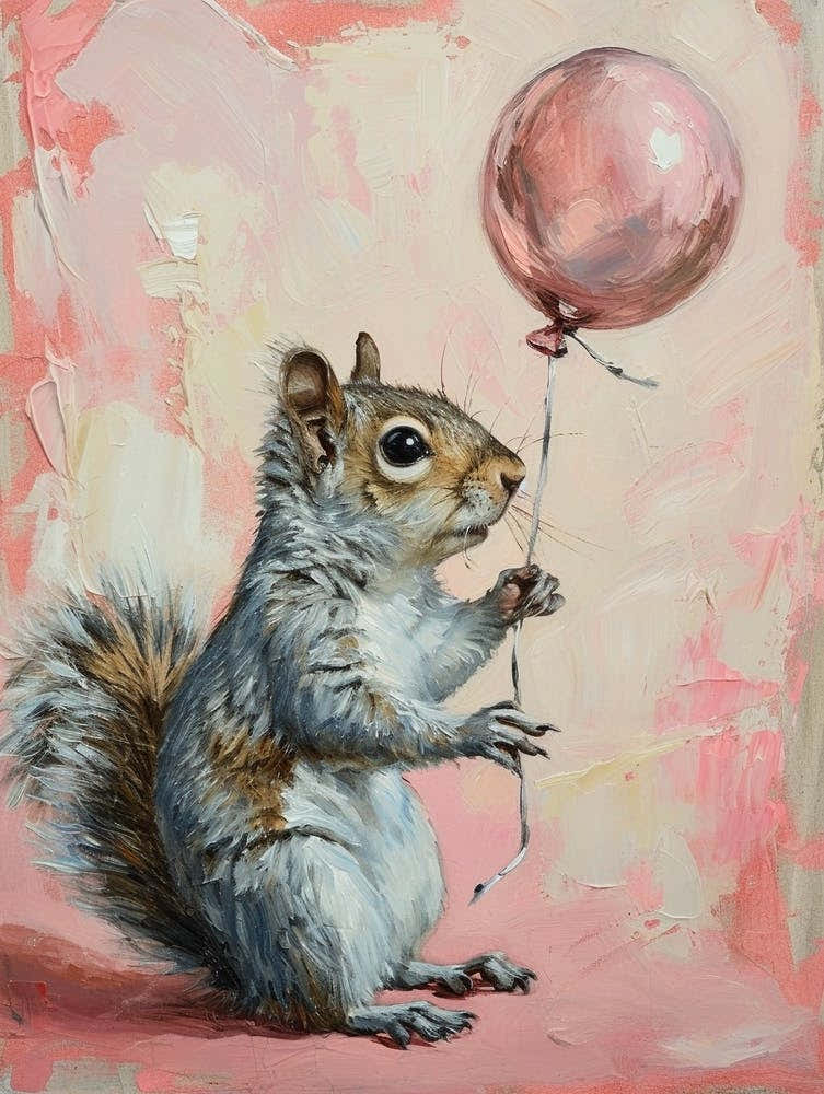 Cute Squirrel 2 With Balloon