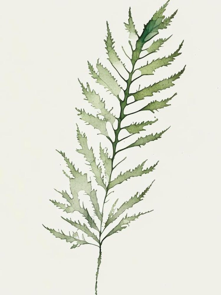 Wormwood Leaf Minimalist Watercolour 6