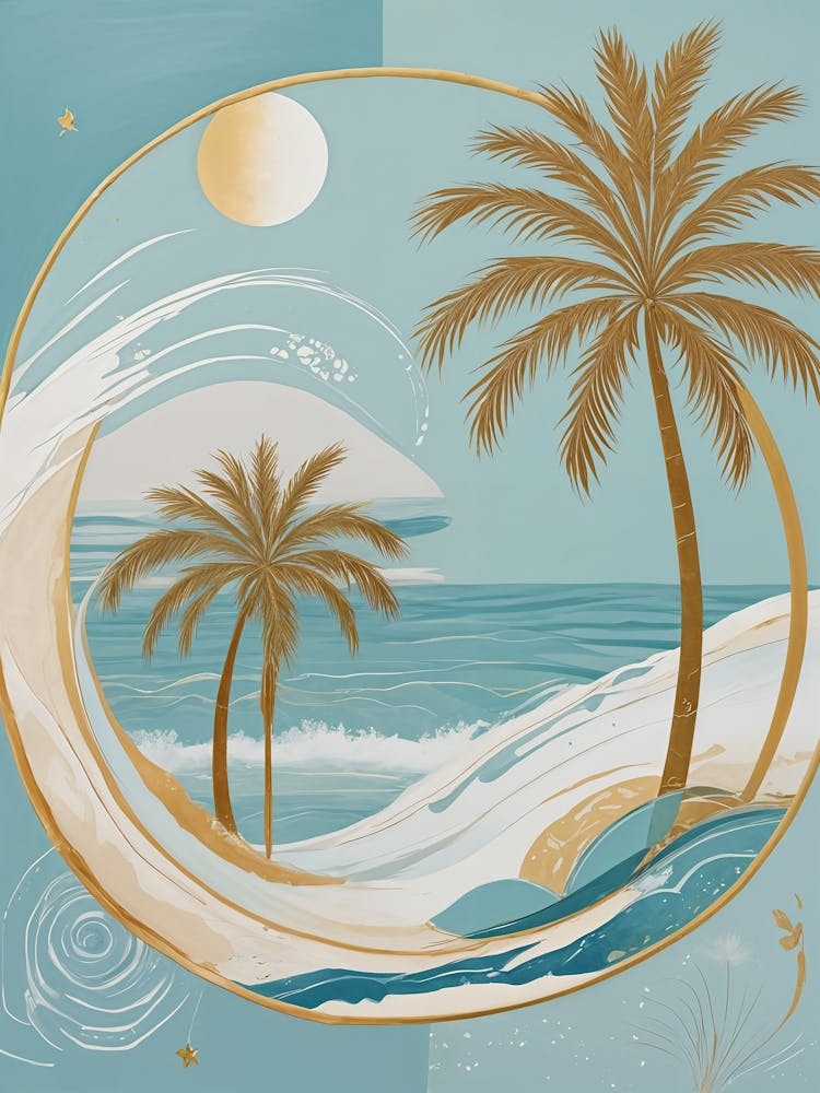 Golden Palm Trees