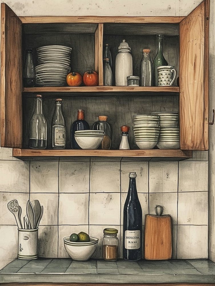 Kitchen Cupbord Illustration 2