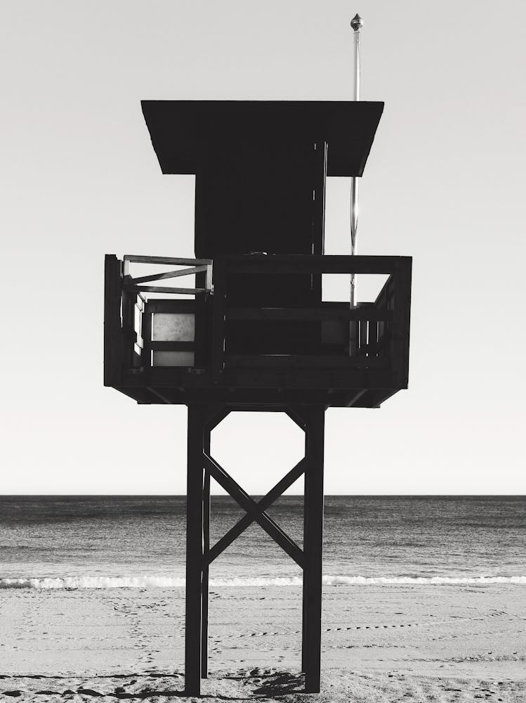 Strandwache Schwarz Weiß_2192476