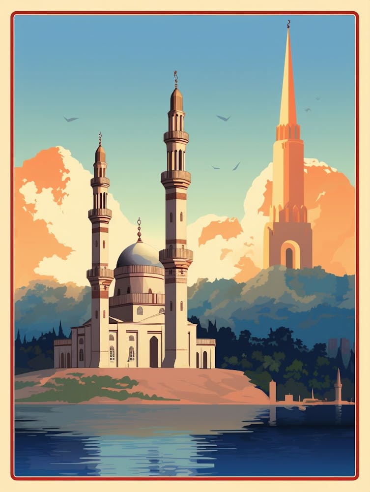 Ortaky Mosque Art Deco 3