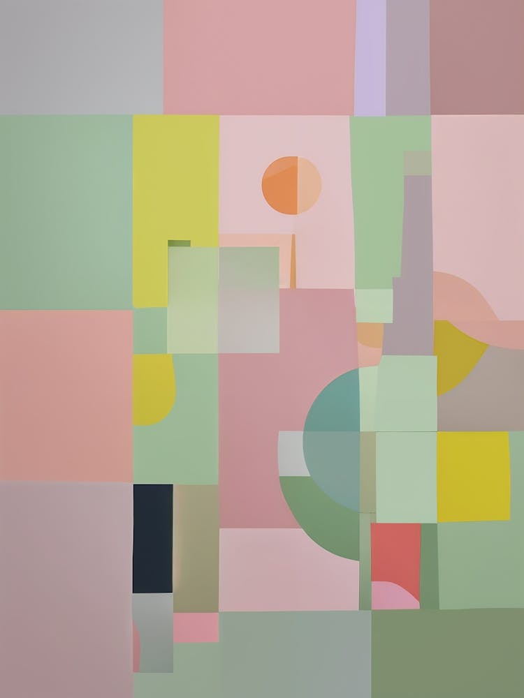 Abstract Pastel Shapes no3