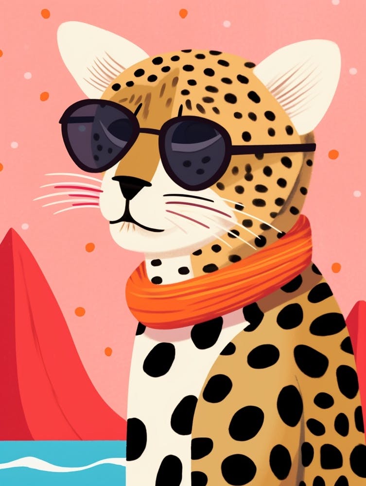 Little Cheetah 1 Wearing Sunglasses