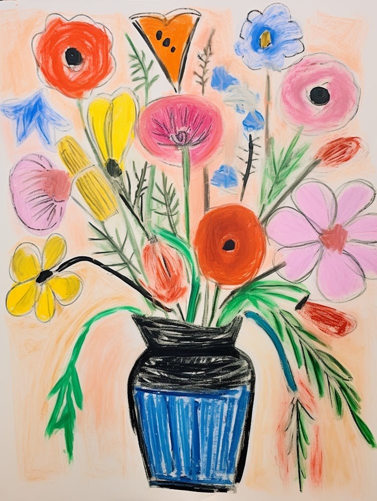 Flower Painting Fauvist Style Poppy 3