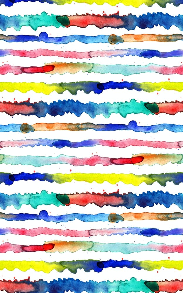 Gradient Watercolor Lines Blue