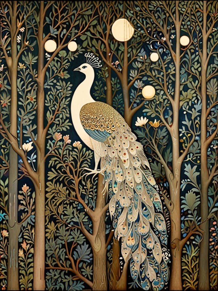 William Morris Peacock In The Forest 9