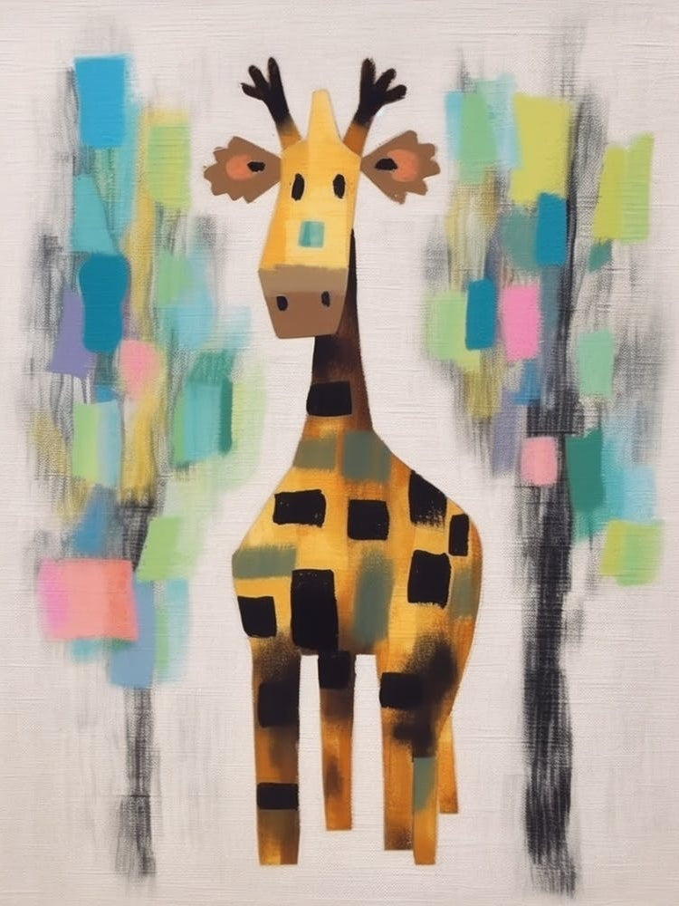 Moose Kids Patchwork Painting