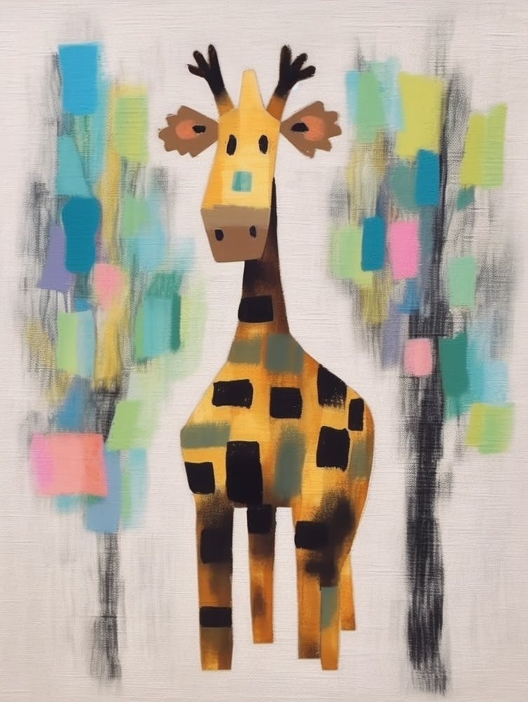 Moose Kids Patchwork Painting