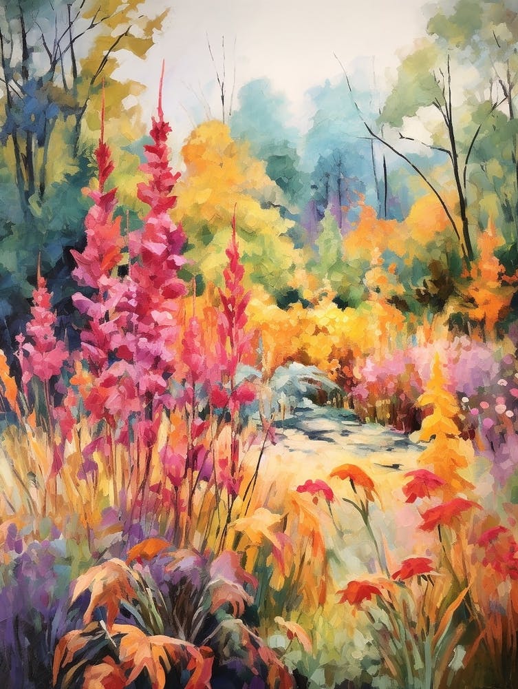 Autumn Gardens Painting Chanticleer Garden 3