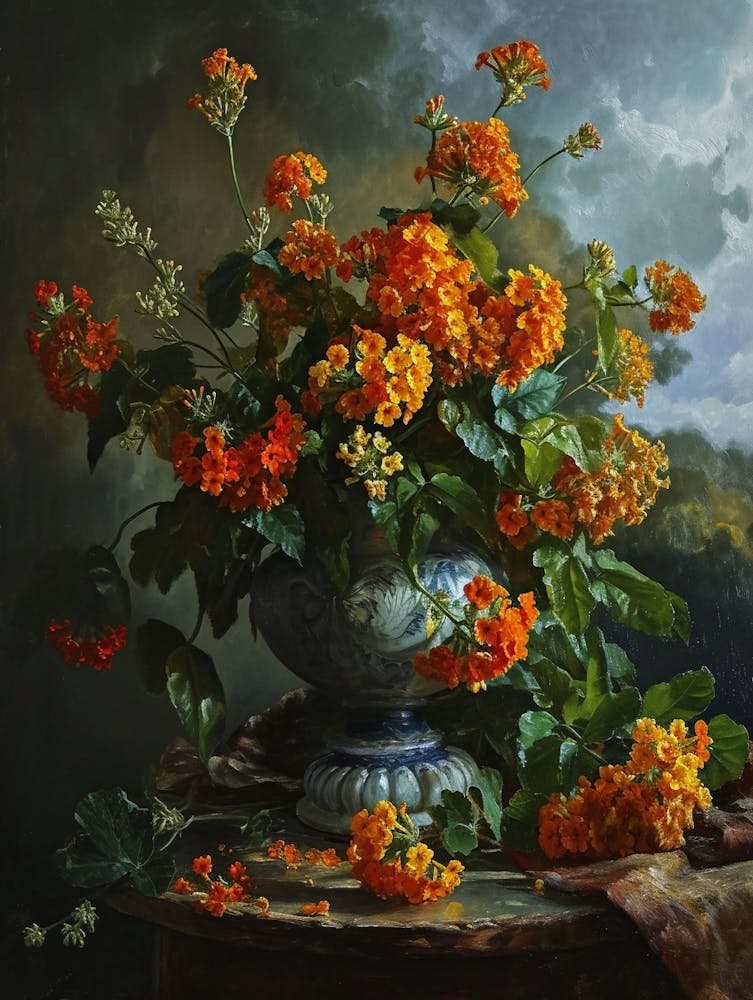 Baroque Floral Still Life Lantana 2