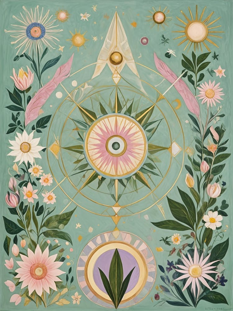 Floral Tarot Card 1