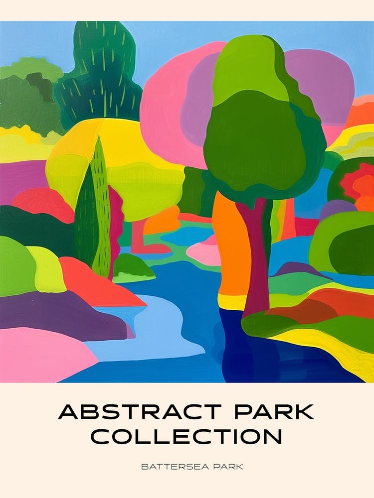 Abstrakte Parkkollektion Poster Battersea Park London 2