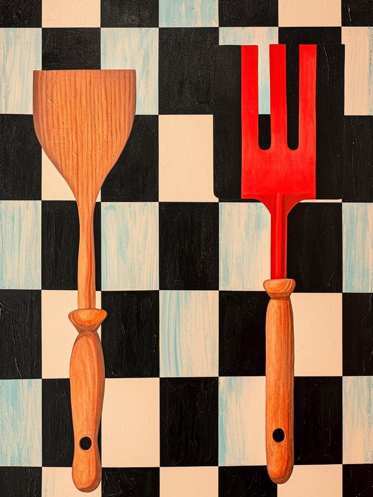 Spatula Blue Checkerboard 2